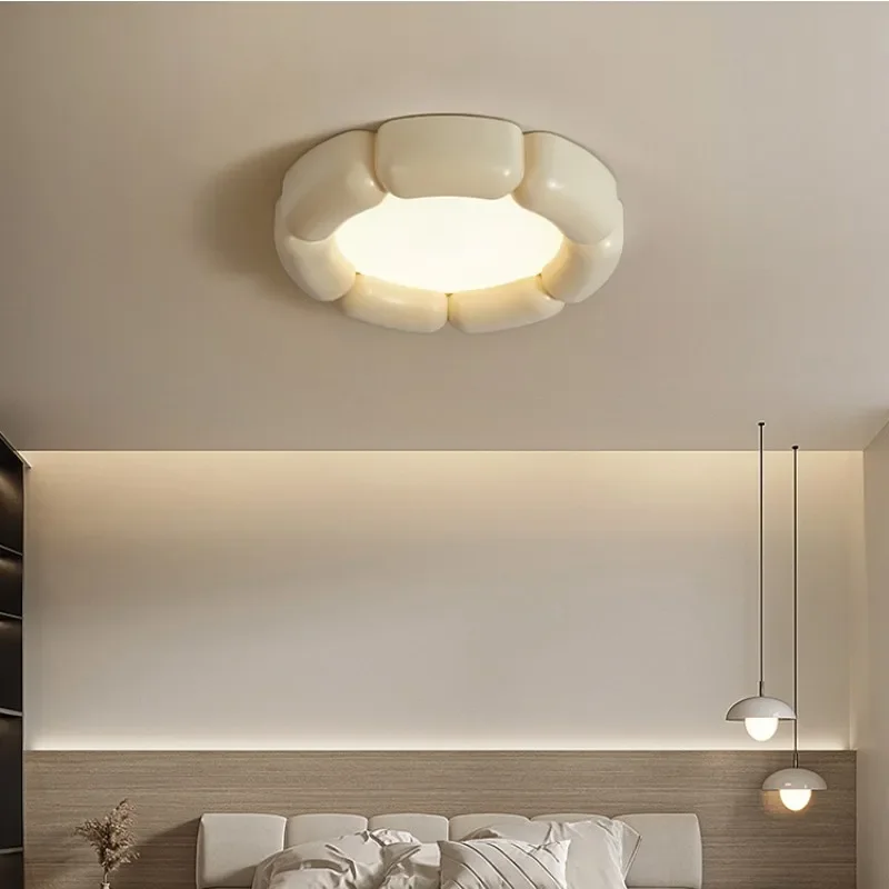 Moderne Wabi Sabi Led plafonnier chambre nordique Style crémeux plafonnier décor à la maison éclairage intérieur luminaires de lampe à Led