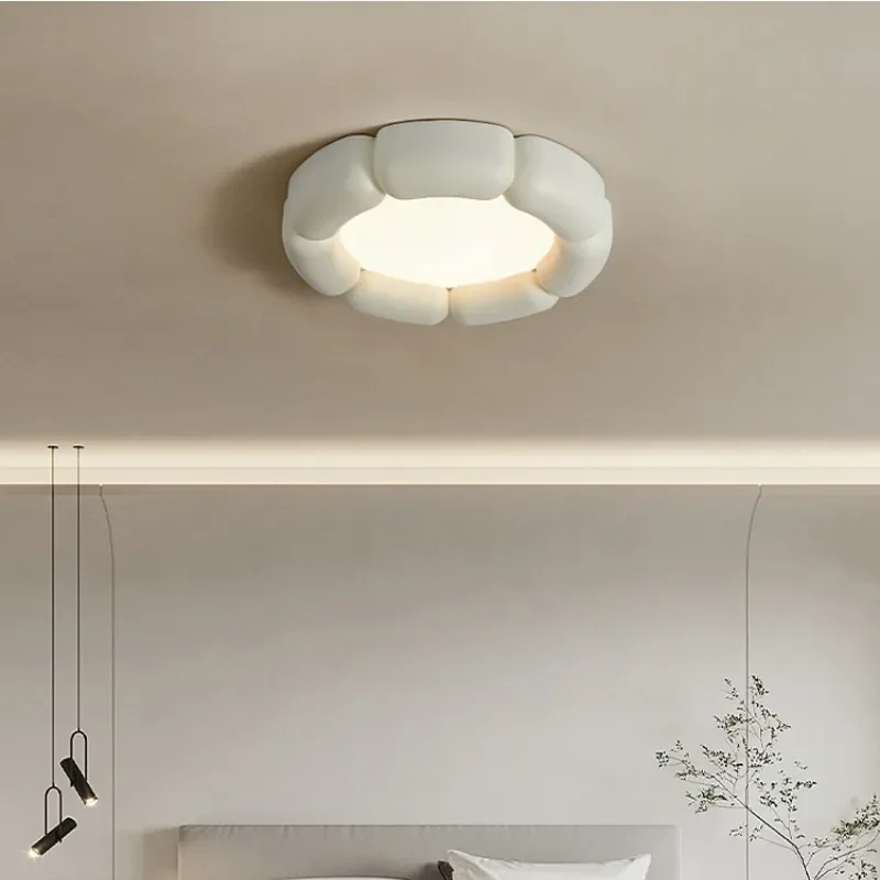 Moderne Wabi Sabi Led plafonnier chambre nordique Style crémeux plafonnier décor à la maison éclairage intérieur luminaires de lampe à Led - Image 3