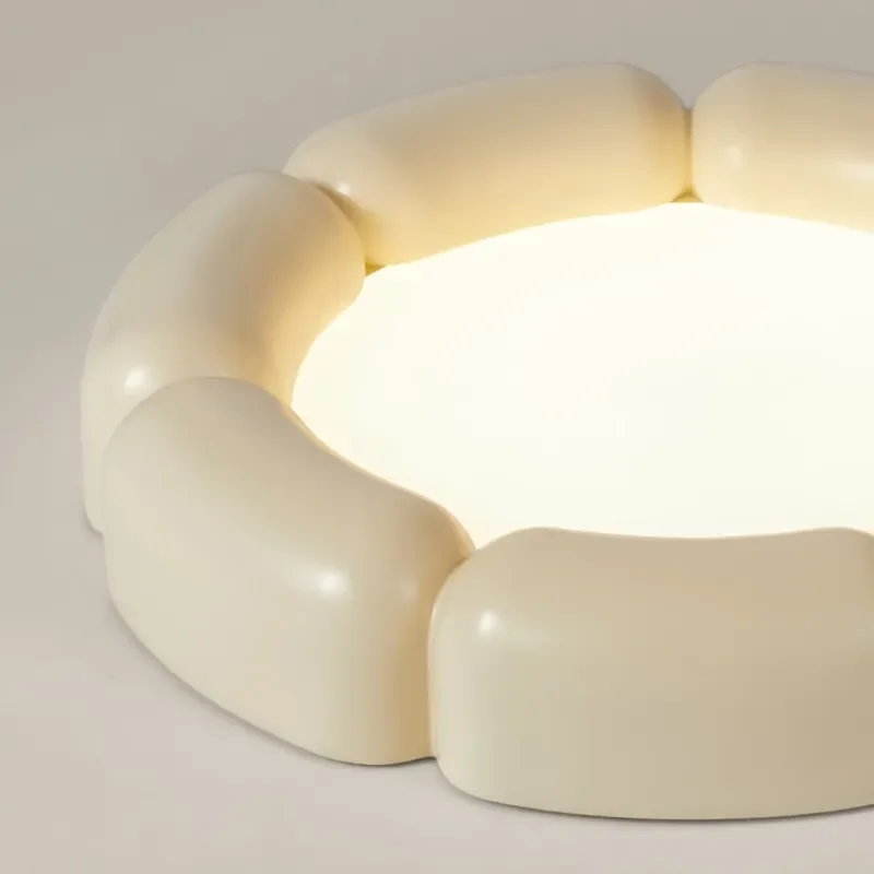 Moderne Wabi Sabi Led plafonnier chambre nordique Style crémeux plafonnier décor à la maison éclairage intérieur luminaires de lampe à Led - Image 4