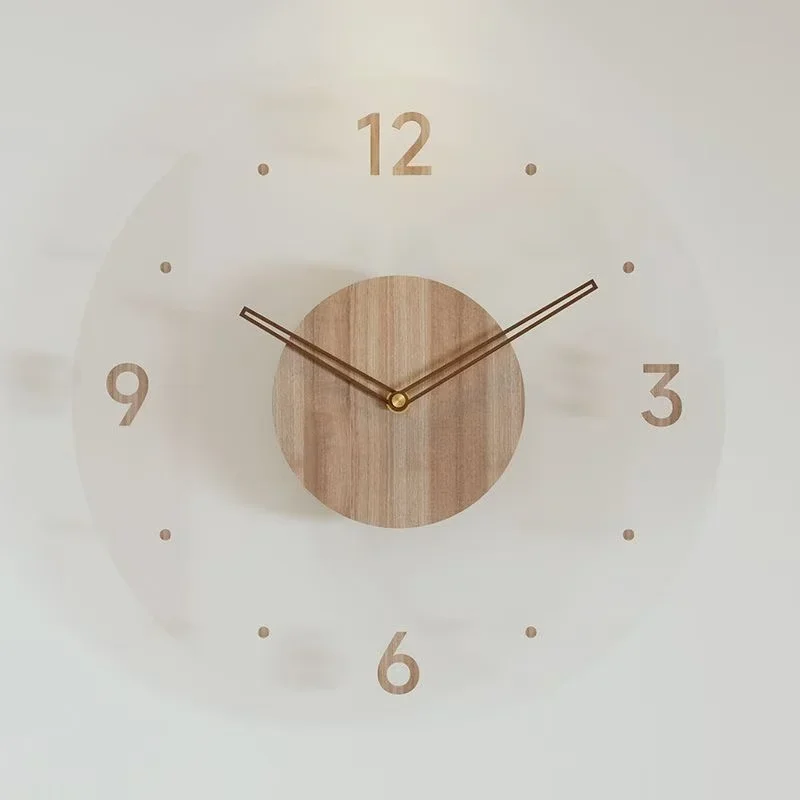 montre murale luxe en bois design moderne silencieuse quartz créative - Image 8