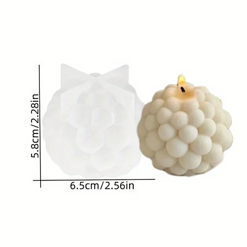 moule à bougie silicone 3D forme ronde et cylindrique pour aromathérapie - Image 6