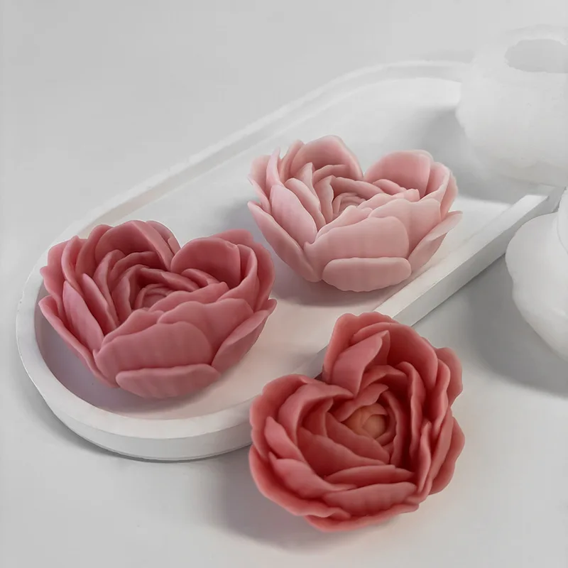 moule à fleurs d'amour en silicone pour bougies et savon DIY - Image 4