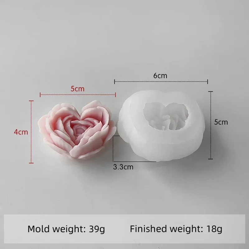moule à fleurs d'amour en silicone pour bougies et savon DIY - Image 8