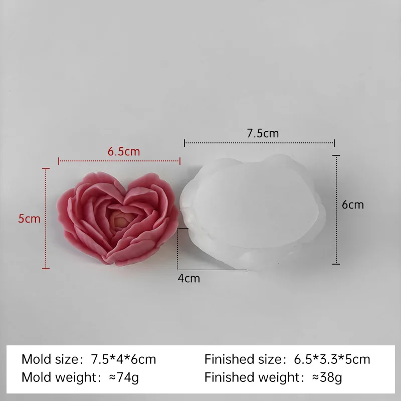 moule à fleurs d'amour en silicone pour bougies et savon DIY - Image 9