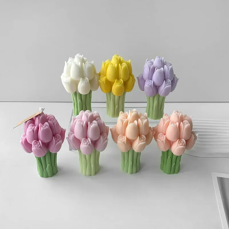 moule en silicone 3d pour fleurs et bougies artisanales - Image 2