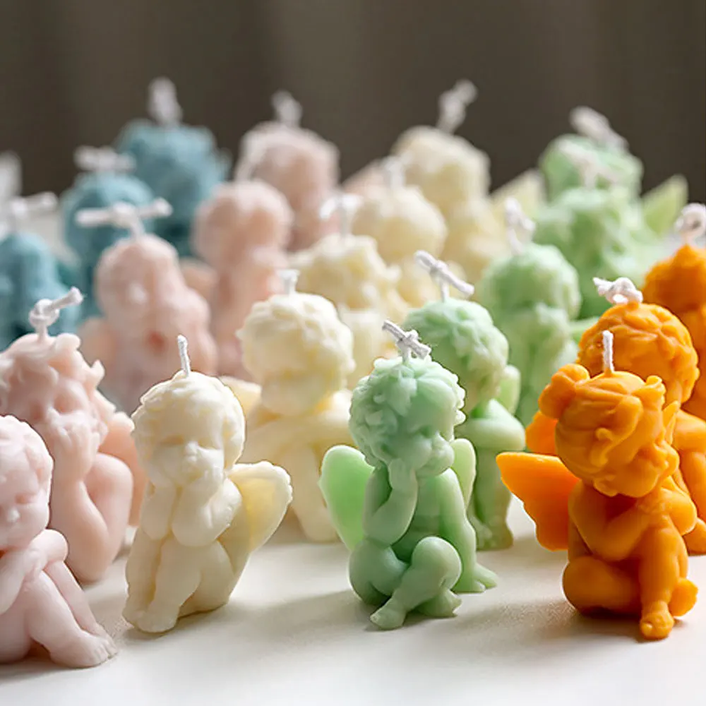 moule en silicone pour bougies parfumées d'ange et décorations en résine - Image 2