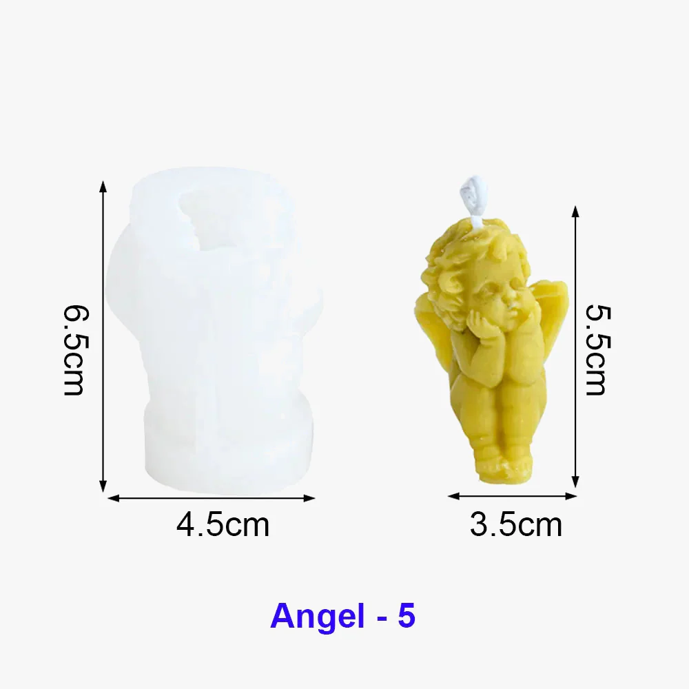 moule en silicone pour bougies parfumées d'ange et décorations en résine - Image 7