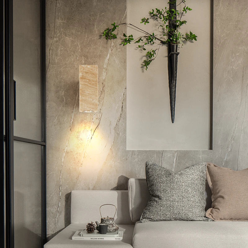 Natural Stone Wall Lamp, Retro Art, LW Decorative Lamp, Living Room, Bedroom, Corridor, Staircase Lighting - Image 2