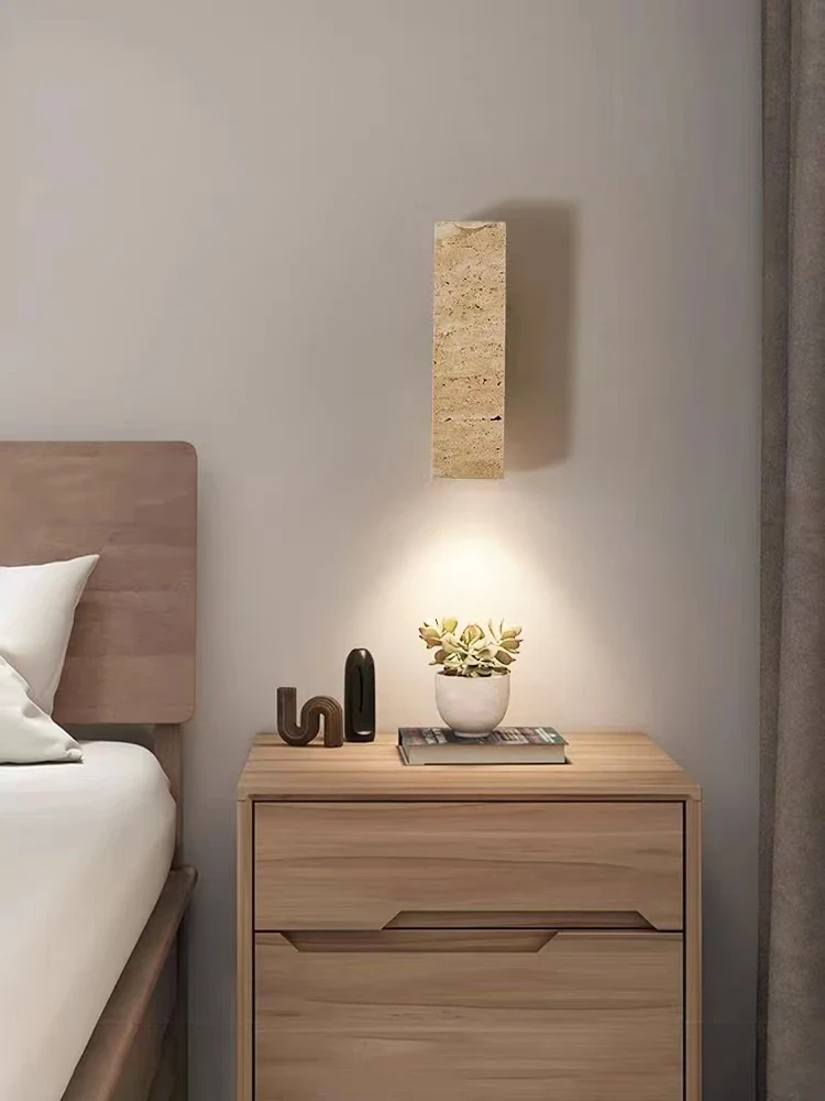 Natural Stone Wall Lamp, Retro Art, LW Decorative Lamp, Living Room, Bedroom, Corridor, Staircase Lighting - Image 4