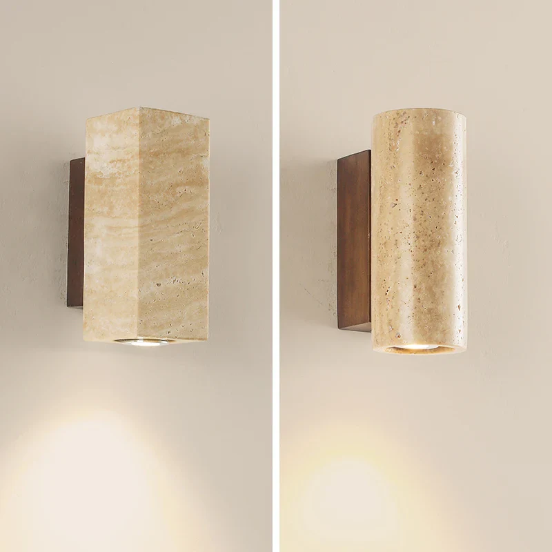 Natural Stone Wall Lamp, Retro Art, LW Decorative Lamp, Living Room, Bedroom, Corridor, Staircase Lighting - Image 5