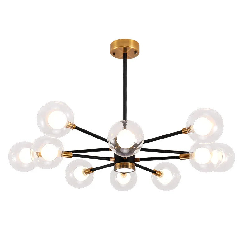 Nordic Bubble Glass Chandelier Pendant Lamp Ceiling Light Suspension Luminaire for Living Room Bedroom