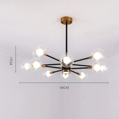 Nordic Bubble Glass Chandelier Pendant Lamp Ceiling Light Suspension Luminaire for Living Room Bedroom - Image 10