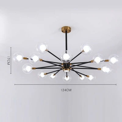 Nordic Bubble Glass Chandelier Pendant Lamp Ceiling Light Suspension Luminaire for Living Room Bedroom - Image 11