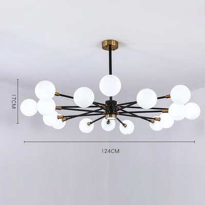 Nordic Bubble Glass Chandelier Pendant Lamp Ceiling Light Suspension Luminaire for Living Room Bedroom - Image 16