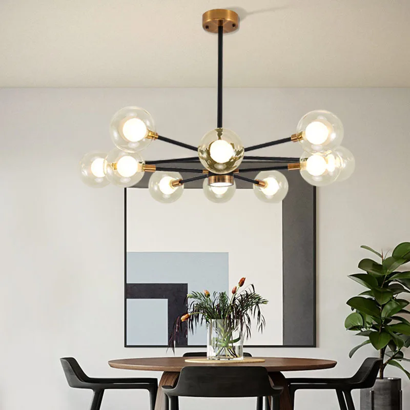 Nordic Bubble Glass Chandelier Pendant Lamp Ceiling Light Suspension Luminaire for Living Room Bedroom - Image 2