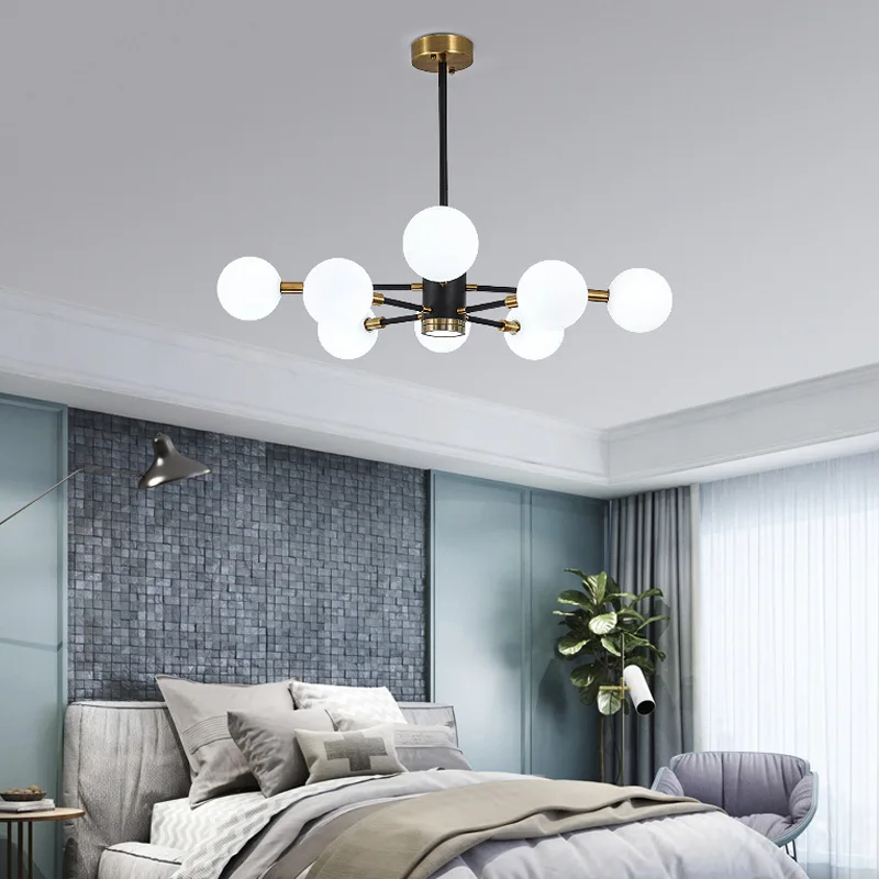 Nordic Bubble Glass Chandelier Pendant Lamp Ceiling Light Suspension Luminaire for Living Room Bedroom - Image 4