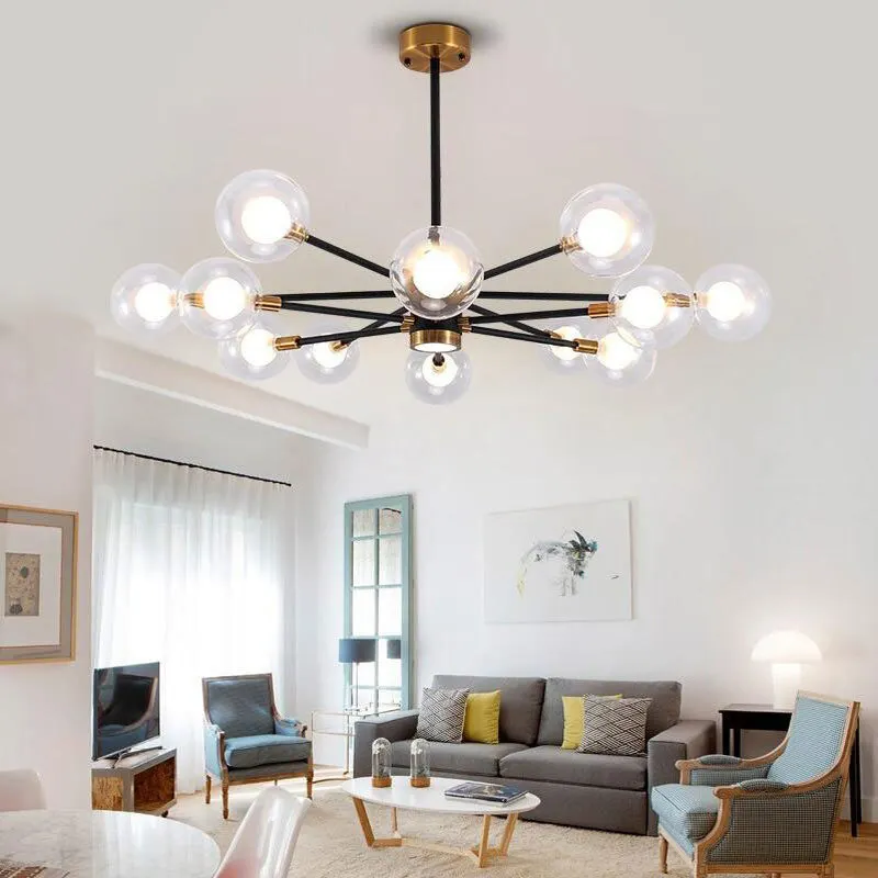 Nordic Bubble Glass Chandelier Pendant Lamp Ceiling Light Suspension Luminaire for Living Room Bedroom - Image 5