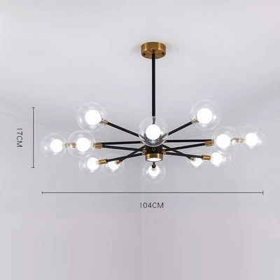 Nordic Bubble Glass Chandelier Pendant Lamp Ceiling Light Suspension Luminaire for Living Room Bedroom - Image 9