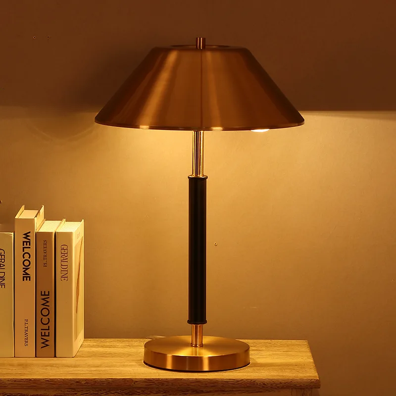 Nordic Copper Table Lamp with Changeable Bulb Led Desk Light for Bedroom Living Room - Image 4