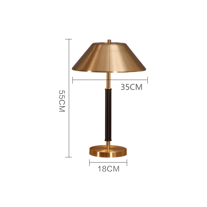 Nordic Copper Table Lamp with Changeable Bulb Led Desk Light for Bedroom Living Room - Image 7