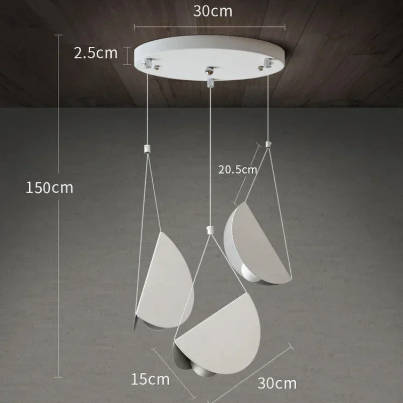 Nordic Designer Minimalist Modern Chandelier Ceiling Suspension Creative Pendant Lamp Hanging Light - Image 9