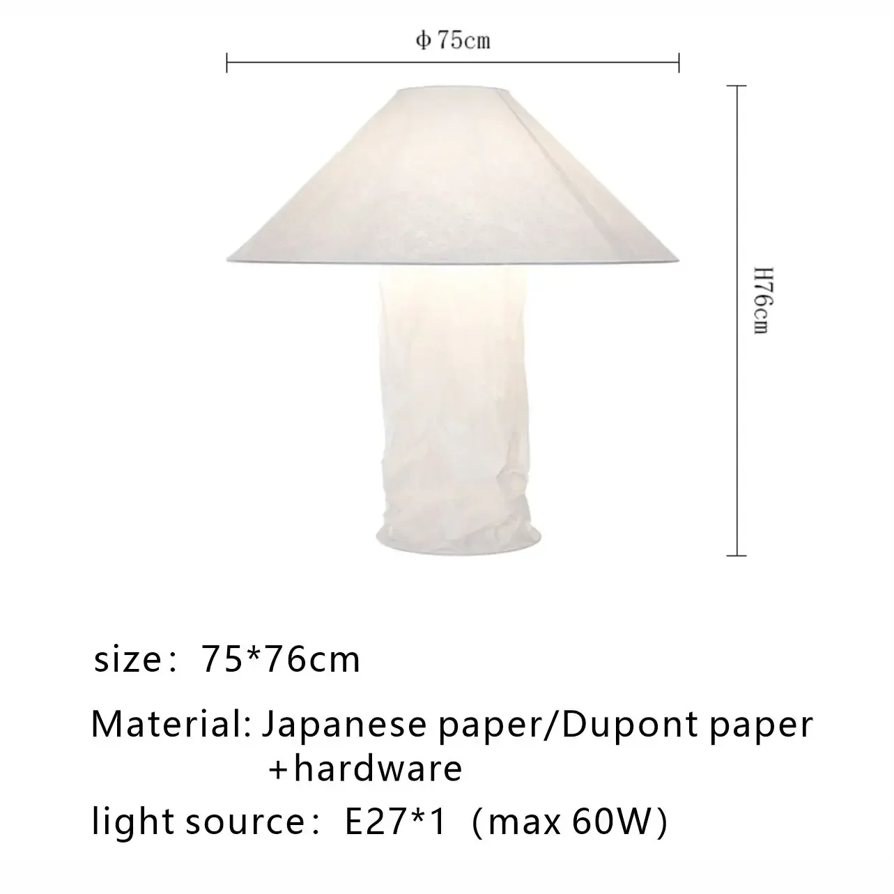 Nordic Designer Paper Table Desk Lamp Danish Floor Light for Living Room Bedroom - Image 8