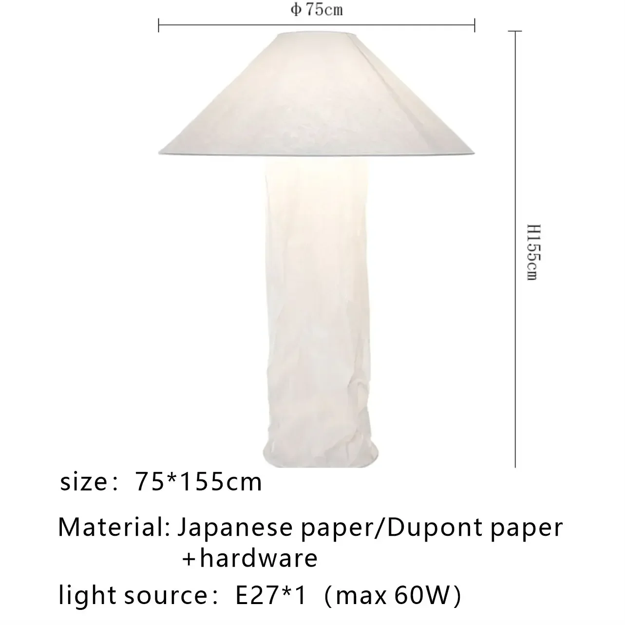 Nordic Designer Paper Table Desk Lamp Danish Floor Light for Living Room Bedroom - Image 9
