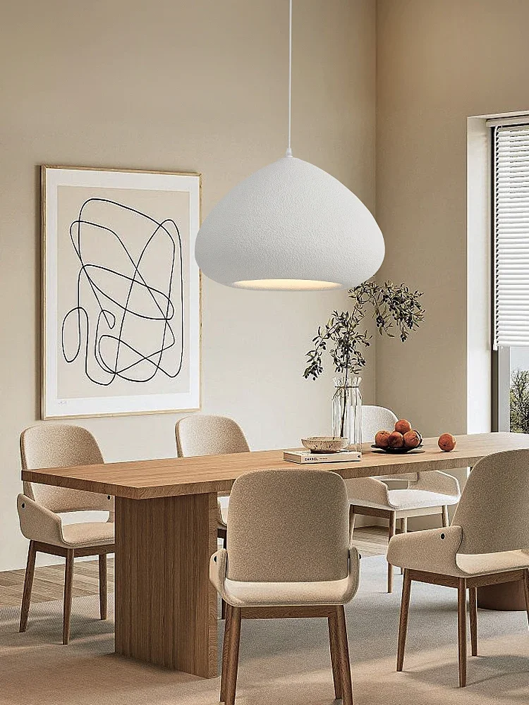 Nordic Handmade Wabi Sabi Pendant Light Restaurant Cream Style Table Lamp Loft Bedroom Decor LED Chandelier Kitchen Accessories - Image 3