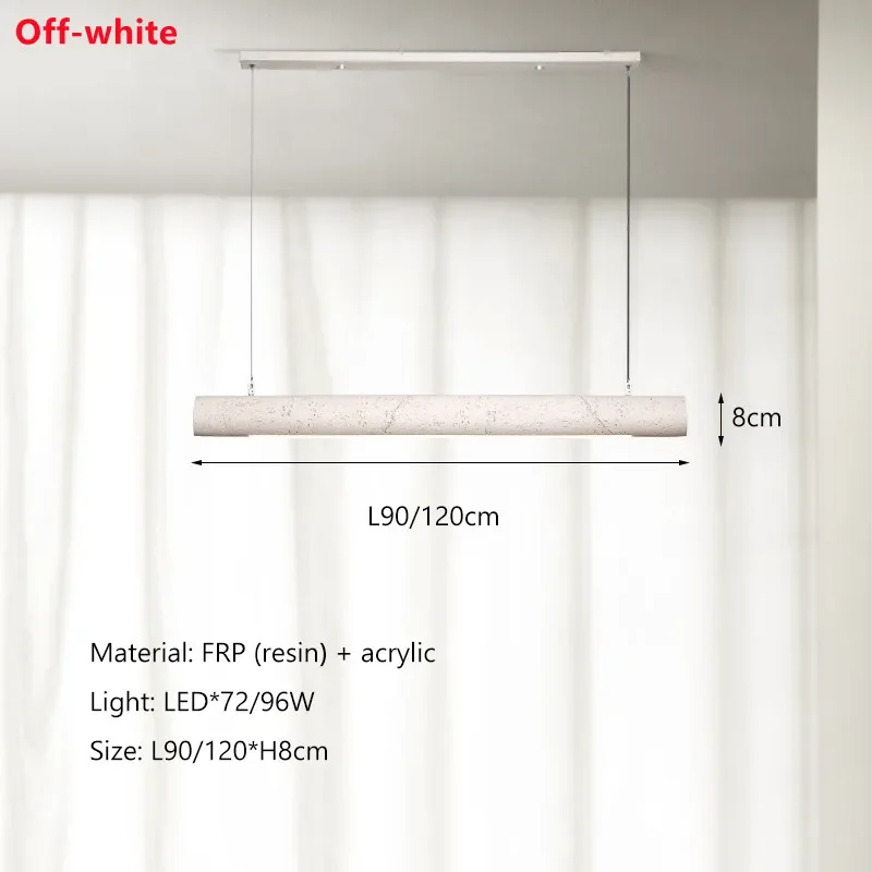 Nordic Minimalist Wabi-Sabi Wind LED Strip Restaurant Pendant Lights Home Decor Dining Room Bar Chandelier Hanging Lamp Fixtures - Image 15