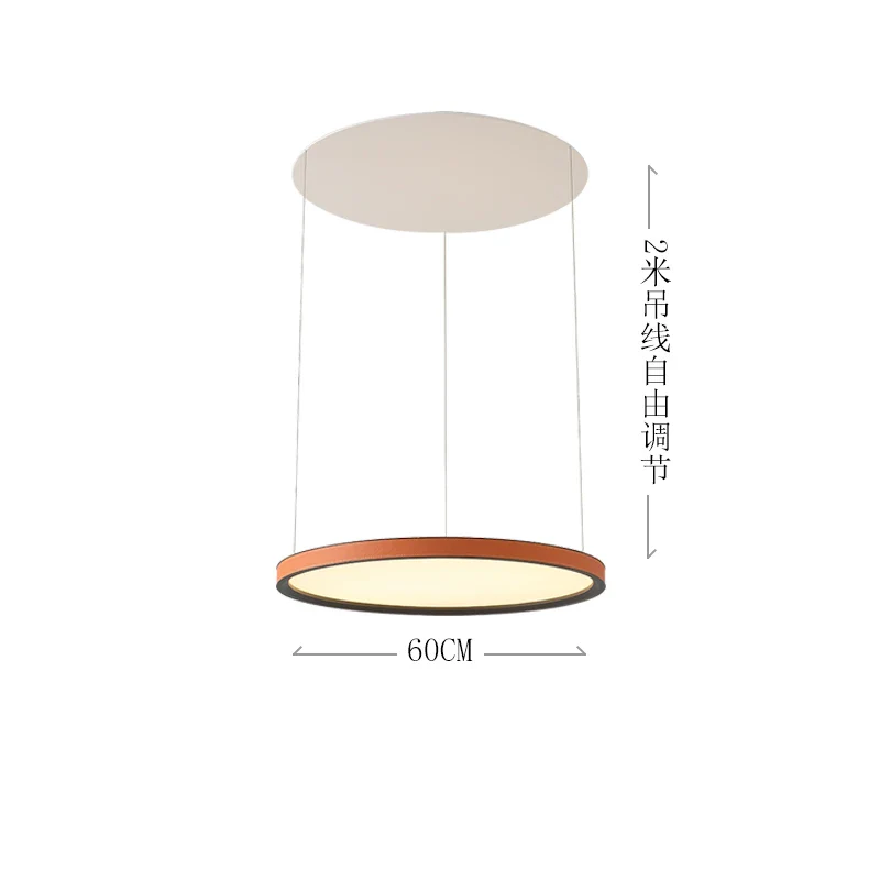 Nordic Modern Minimalist Restaurant Bar, Living Room, Bedroom, Ring Chandelier, Artistic Personality, Real Leather Chandelier - Image 10