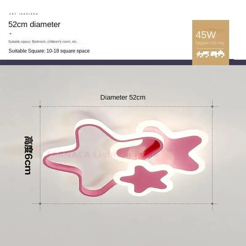 Nordic Modern Personality Led Ceiling Light, Children's Room, Dining Room, Study, Girls Bedroom Pink Decorative Ceiling Light - Image 13