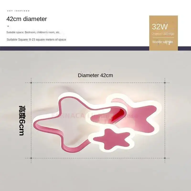 Nordic Modern Personality Led Ceiling Light, Children's Room, Dining Room, Study, Girls Bedroom Pink Decorative Ceiling Light - Image 14