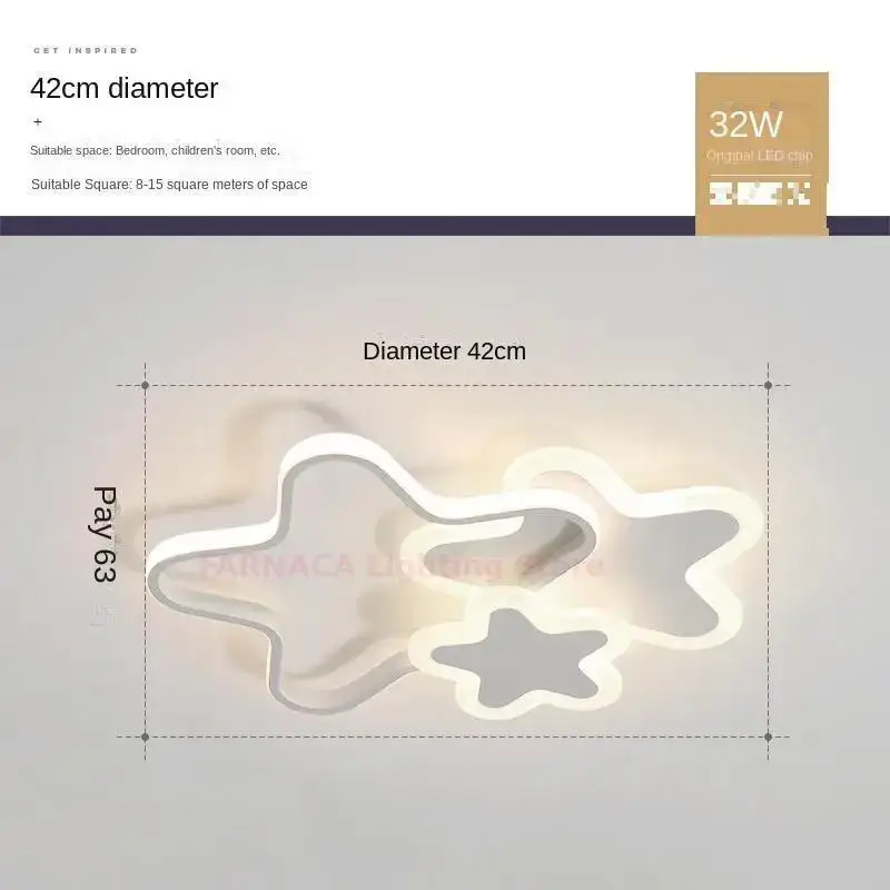 Nordic Modern Personality Led Ceiling Light, Children's Room, Dining Room, Study, Girls Bedroom Pink Decorative Ceiling Light - Image 15