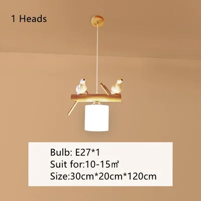Nordic Solid Wood Birds Chandelier Nordic Log hanglamp Living Room Dining Room Bedroom Bar Indoor Decor Lighting Fixtures - Image 9