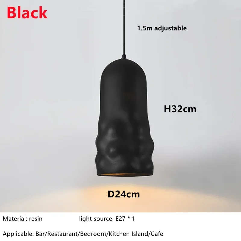 Nordic Wabi Sabi Dining Room Pendant Lights French Creamy Wind Loft Bedroom Cafe Chandelier Lamp Bar Table LED Home Decor Lamps - Image 10
