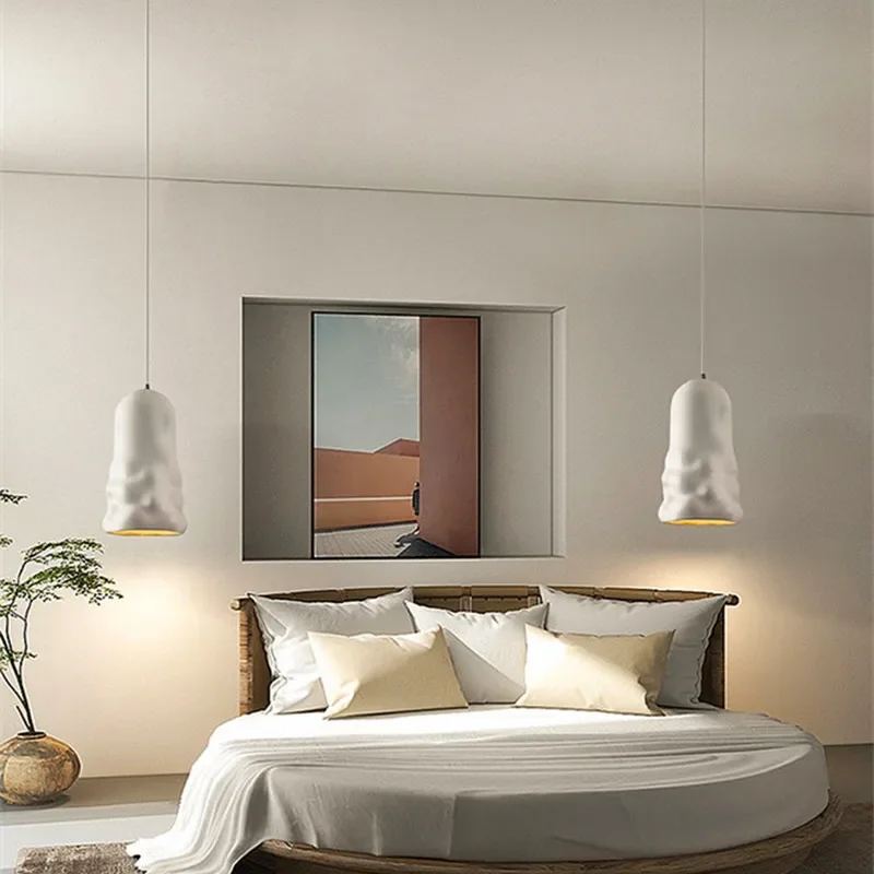 Nordic Wabi Sabi Dining Room Pendant Lights French Creamy Wind Loft Bedroom Cafe Chandelier Lamp Bar Table LED Home Decor Lamps - Image 3