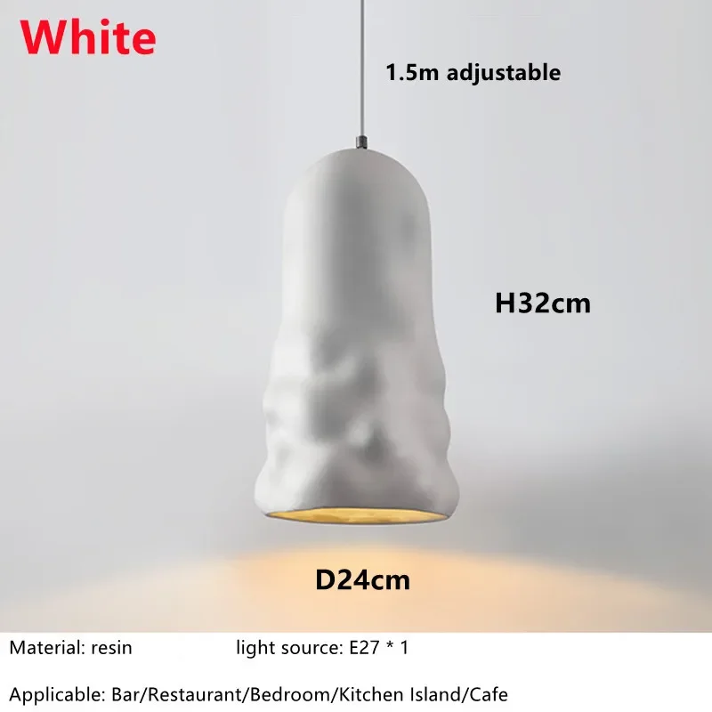 Nordic Wabi Sabi Dining Room Pendant Lights French Creamy Wind Loft Bedroom Cafe Chandelier Lamp Bar Table LED Home Decor Lamps - Image 7