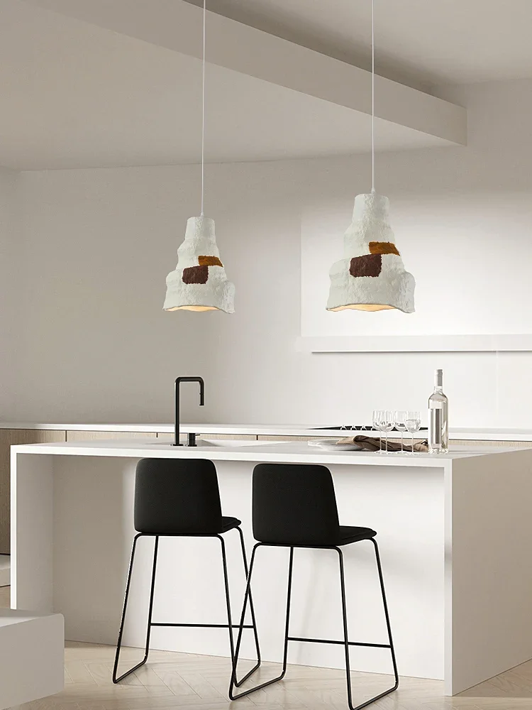 Nordic Wabi Sabi E27 Restaurant Pendant Chandeliers Lustre Living Room Lighting Designer Modern Cafe Bar LED Decor Hanging Lamps - Image 6
