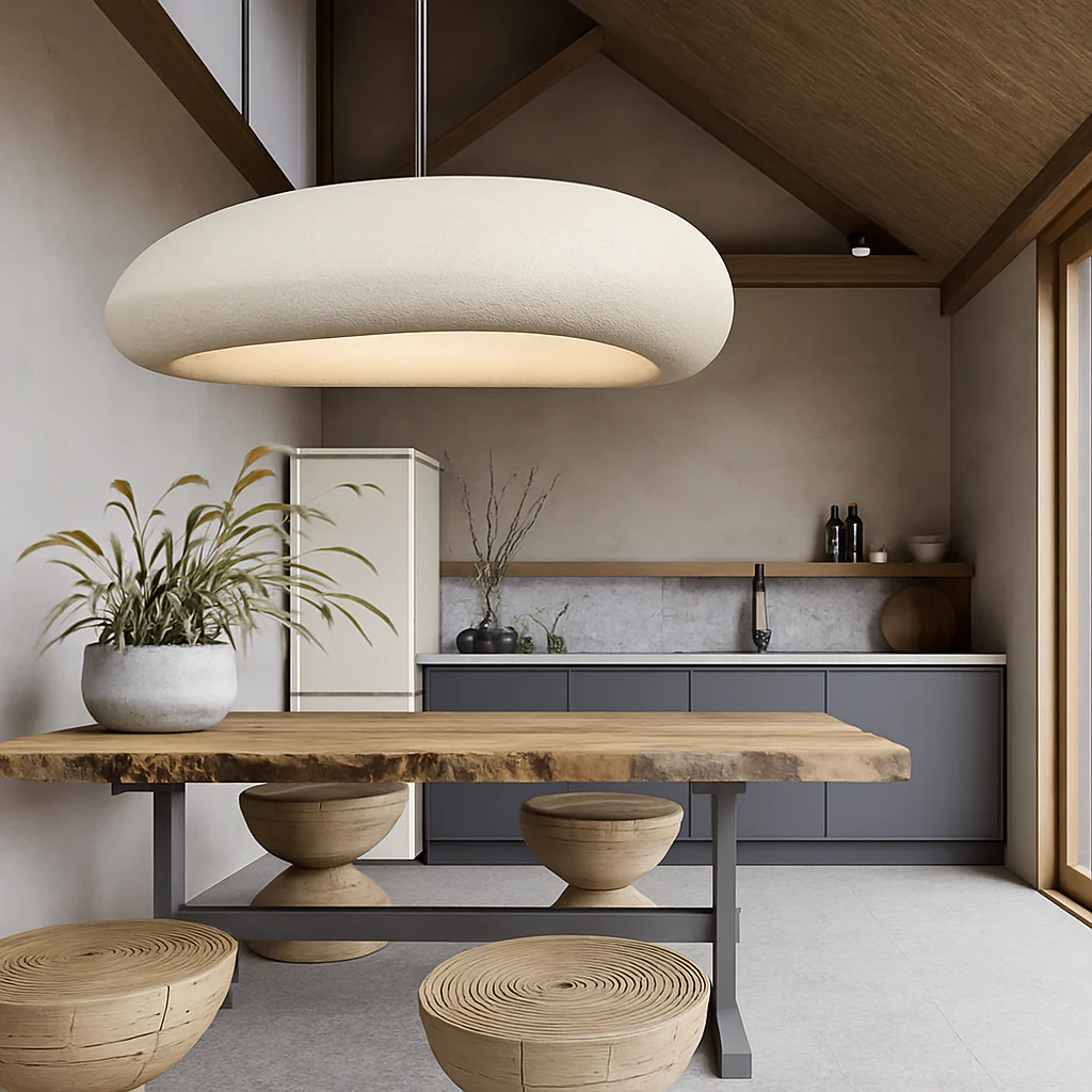 Nordic Wabi Sabi Restaurant LED Pendant Light Lustre Living Room Chandelier Kitchen Island Bar Cafe Loft Home Decor Hanging Lamp - Image 4