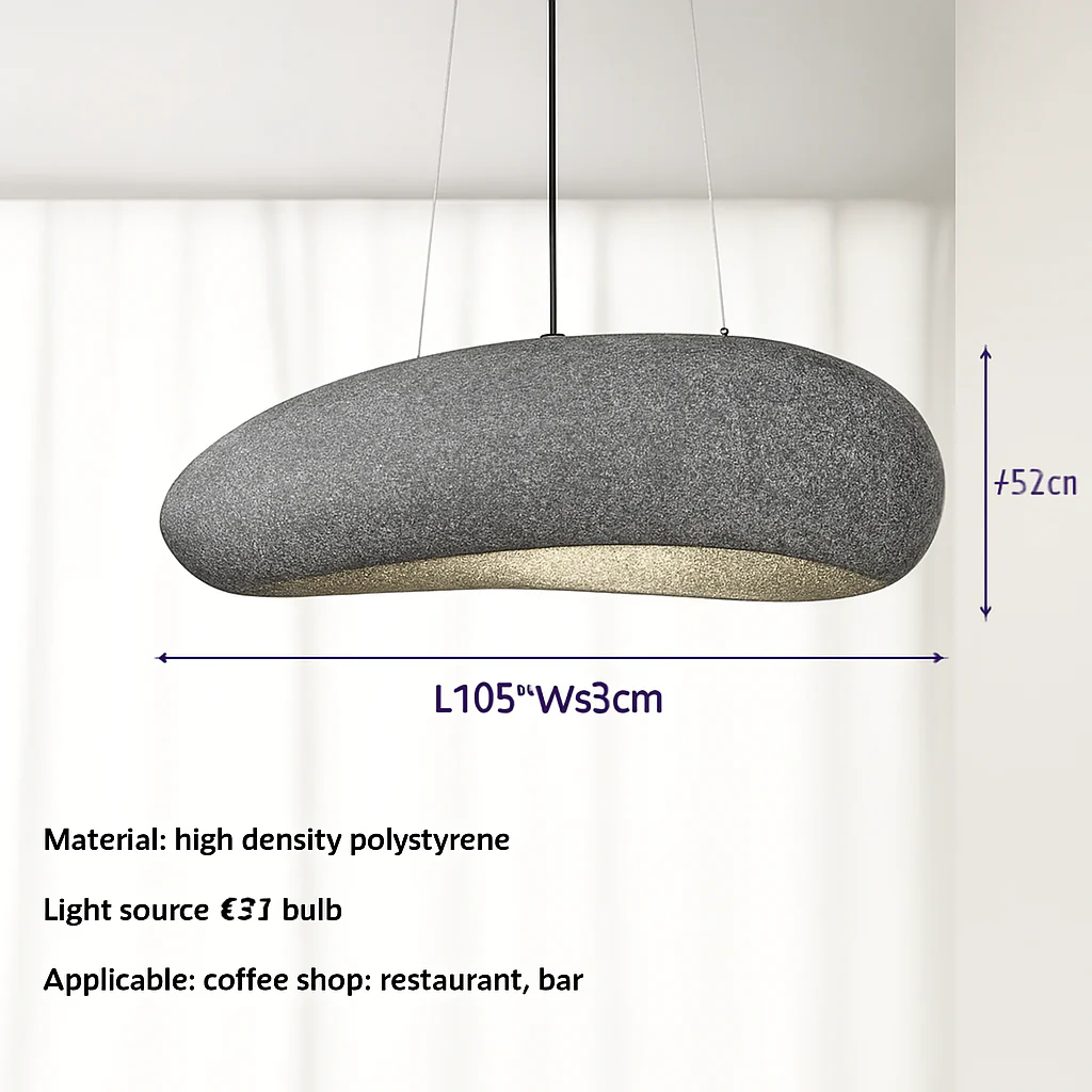 Nordic Wabi Sabi Restaurant LED Pendant Light Lustre Living Room Chandelier Kitchen Island Bar Cafe Loft Home Decor Hanging Lamp - Image 8