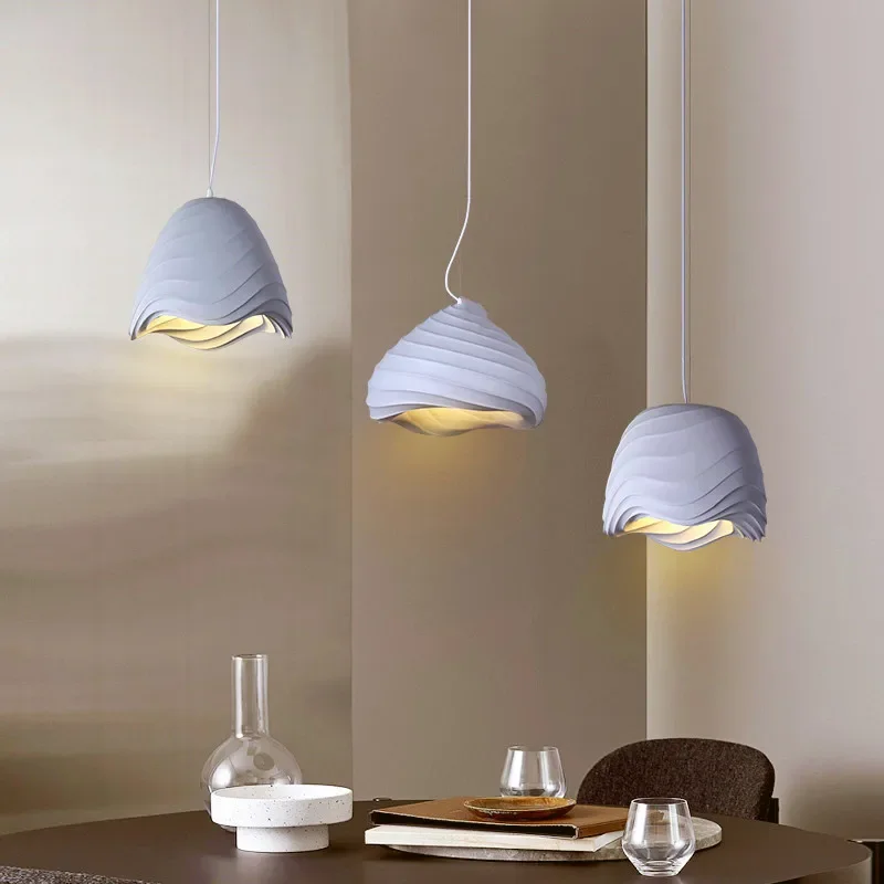 Nordic Wabi-Sabi Wind Chandelier Dining Room LED Pendant Lights Bedroom Study Suspend Lamp Home Decor Cafe Hanging Lamps Fixture - Image 2