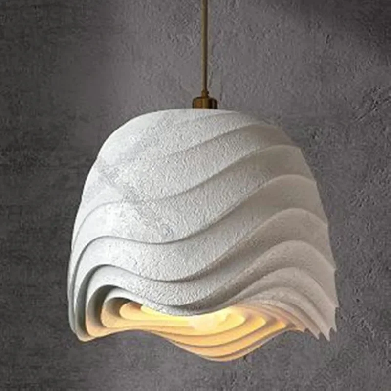Nordic Wabi-Sabi Wind Chandelier Dining Room LED Pendant Lights Bedroom Study Suspend Lamp Home Decor Cafe Hanging Lamps Fixture - Image 4