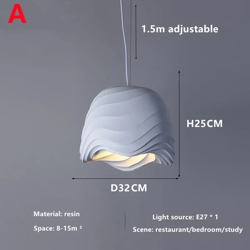 Nordic Wabi-Sabi Wind Chandelier Dining Room LED Pendant Lights Bedroom Study Suspend Lamp Home Decor Cafe Hanging Lamps Fixture - Image 8