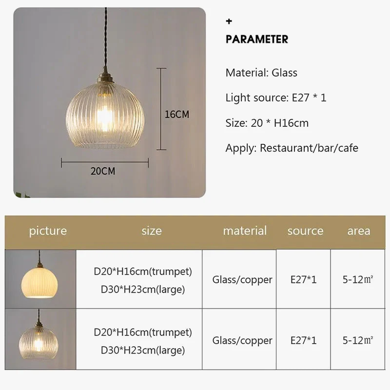 Nordique LED verre suspension lait blanc rayé boule suspendus lumières rétro cuivre salon décor luminaire chambre LED Luminai - Image 5