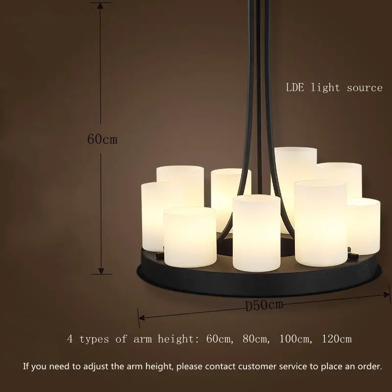 Nordique luxe salle à manger lustre intérieur salon table à manger lampes en verre simple cuisine île LED lustre éclairage - Image 11