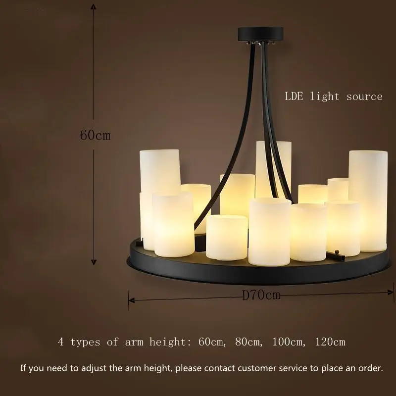 Nordique luxe salle à manger lustre intérieur salon table à manger lampes en verre simple cuisine île LED lustre éclairage - Image 12