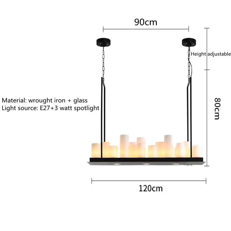 Nordique luxe salle à manger lustre intérieur salon table à manger lampes en verre simple cuisine île LED lustre éclairage - Image 17