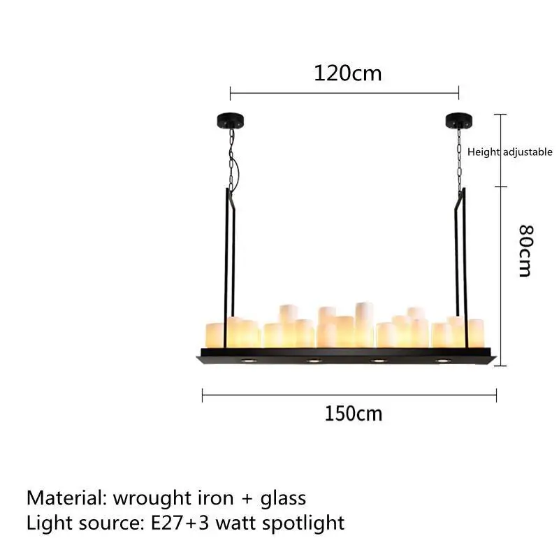 Nordique luxe salle à manger lustre intérieur salon table à manger lampes en verre simple cuisine île LED lustre éclairage - Image 19