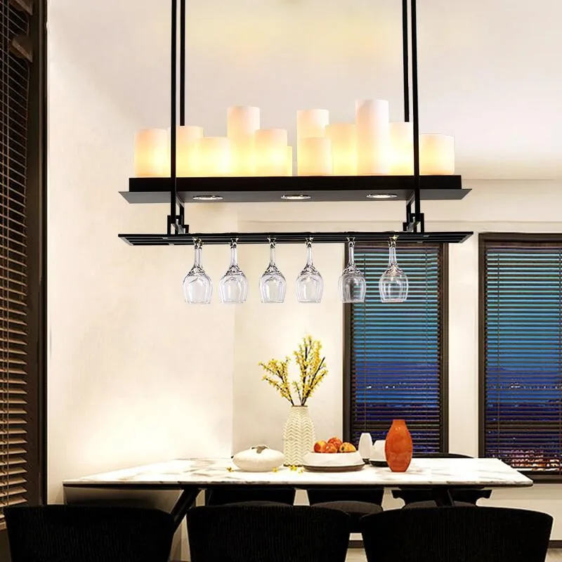 Nordique luxe salle à manger lustre intérieur salon table à manger lampes en verre simple cuisine île LED lustre éclairage - Image 2