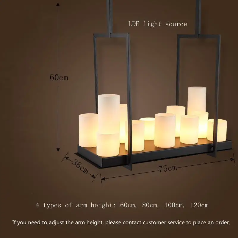 Nordique luxe salle à manger lustre intérieur salon table à manger lampes en verre simple cuisine île LED lustre éclairage - Image 8